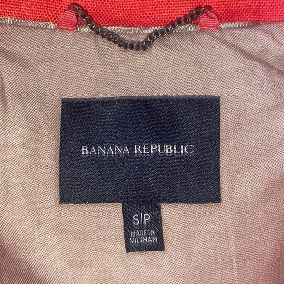 Women’s Banana Republic dune red hemp blend crop Amelia flight Jacket size small - Picture 3 of 16